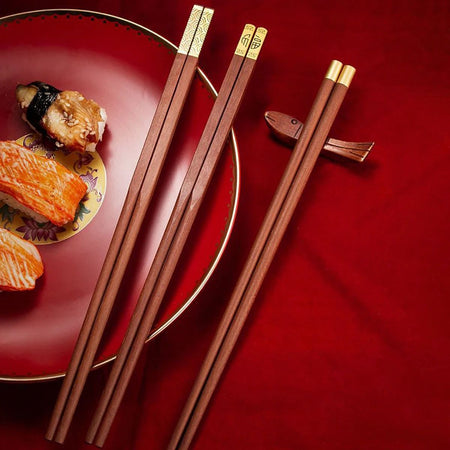 5/6/8/10Pairs Reusable Chopsticks Tableware Handmade Japanese Natural Wood Chopsticks Sushi Food Wooden Chopsticks Non Slip Easy