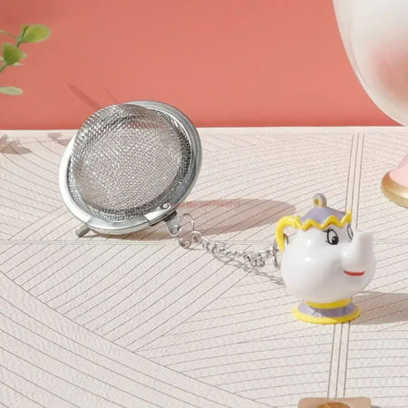 Disney Teapot Cute Cartoon Beauty And The Beast Coffee Pots Mug Mrs Potts Chip Cup Tea Cup Pots One Tea Set Droshipping Desk Gif