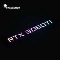 FREEZEMOD Mini VGA Side Light Panel 5V 3PIN A-RGB Graphics Card Luminous Nameplate PC Case Decorative Light Panel AURA SYNC