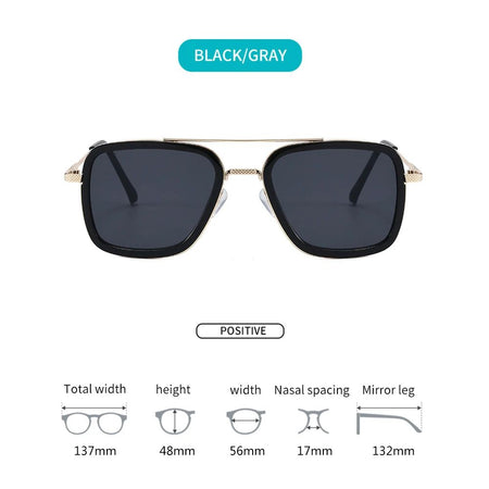 High Quality Iron Man Tony Stark Fishing Sunglasses Square Outdoor Sport Fishing Glasses Men Spider Eyewear Sports Sun Glasses