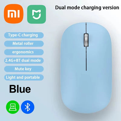 Xiaomi Wireless Mouse Bluetooth Silent 2.4G Dual-mode Type-C Charging Ergonomic Morandi Portable Laptop Office Gaming Mouse