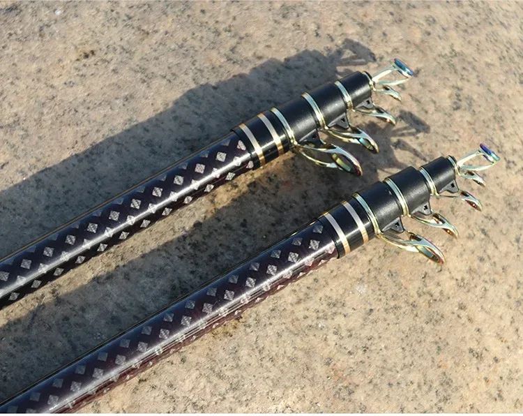 2.1m-4.5m Telescopic Fishing Rod  Travel Surf Rod Spinning Power 10-250g Distance Throwing Pole High Carbon Baitcasting Rod