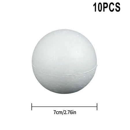 10pcs Solid Foam Ball Polystyrene Balls 50mm-100mm  Round DIY Accessory Handmade For Party Celebration Christmas Decoration
