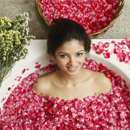 1bag Bath Spa Rose Flower Shower Dry Petal Bathing Body Massager Whitening Relieve Fragrant Dried Rose Petals Natural Flower 10g