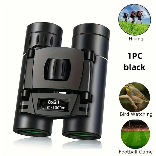 1pc HD Zoom Binoculars, 8X21 Long Range Telescope with Compact Folding Design for Outdoor Tourism and Camping