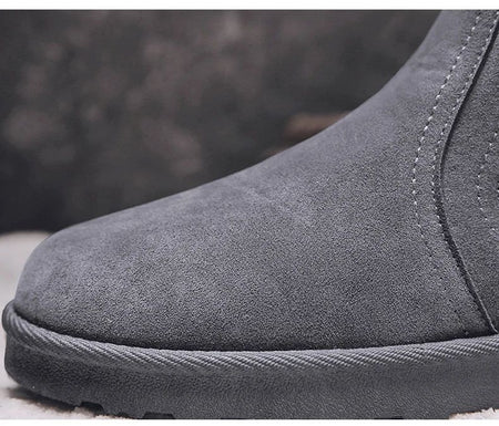 2025 New Men Boots Winter Warm Plush High Tops Leather Casual Shoes Outdoor Fashion Snow Boots