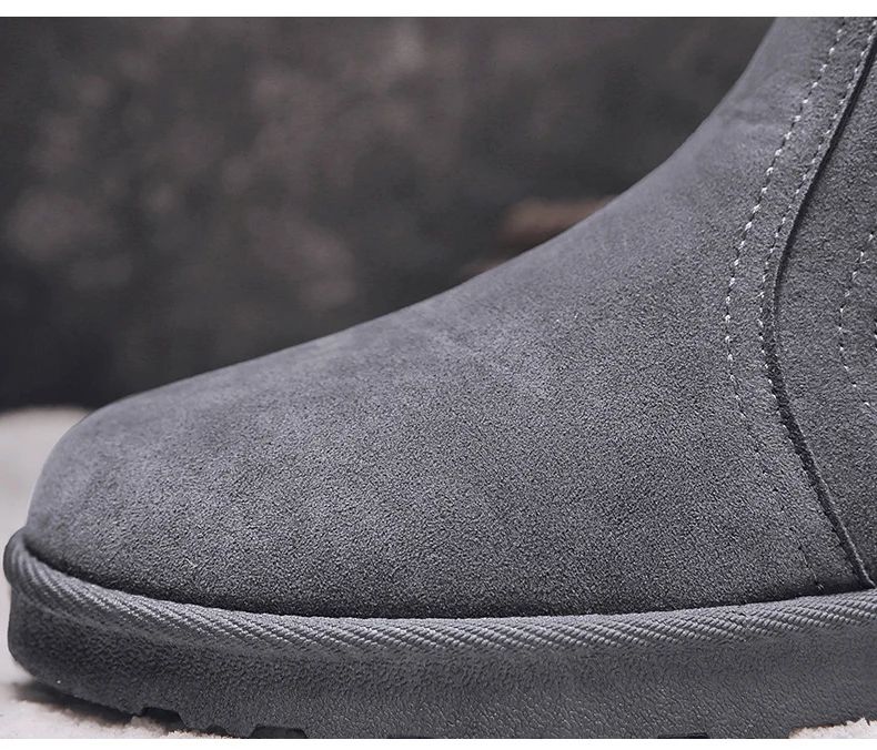 2025 New Men Boots Winter Warm Plush High Tops Leather Casual Shoes Outdoor Fashion Snow Boots