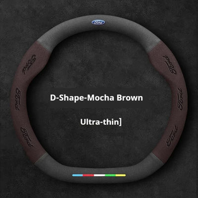 Car Suede Anti-slip Steering Wheel Cover For Ford Mondeo Focus Raptor Puma Edge Explorer Ecosport Ranger F150 Kuga Fiesta Fusion