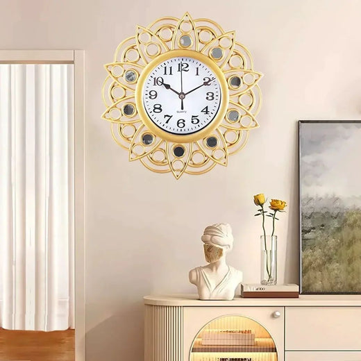 10 Inch Retro Home Wall Decoration Wall Clock Time Accurate Border Three-dimensional Hanging Quartz Clock for Decoration