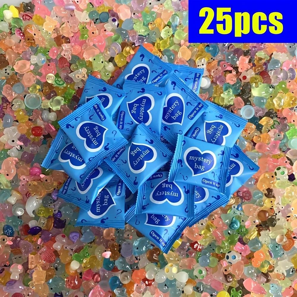 Glow in the Dark Mini Resin Animals & Mushroom Blind Bags Fairy Garden Decor, Micro Landscape, Birthday Gift Surprise wholesale
