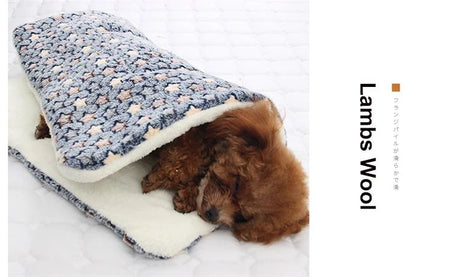 Pet Mat Thickened Autumn/Winter Warm Kennel Cat/dog Blanket Non-slip Seat Mat Soft Flannel Cotton Mat for Small and Large Dogs