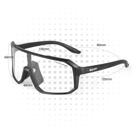 SCVCN Men Bike Photochromic Glasses Cycling Sunglasses for Women Sports Running MTB Biking Eyewear Road Mountain Bicycle Goggle