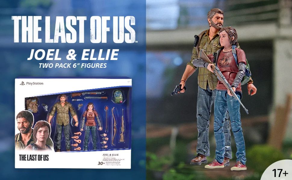 ?Spot Goods?PlayStation The Last of Us Joel and Ellie Figuras Toys Spin Master PS5 Action Figure 2 Pack Collection Model