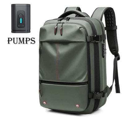 Men Travel Backpack 17 inch vacuum compression Laptop Backpack Extended Large Capacity school Backpack Hiking Business backpack