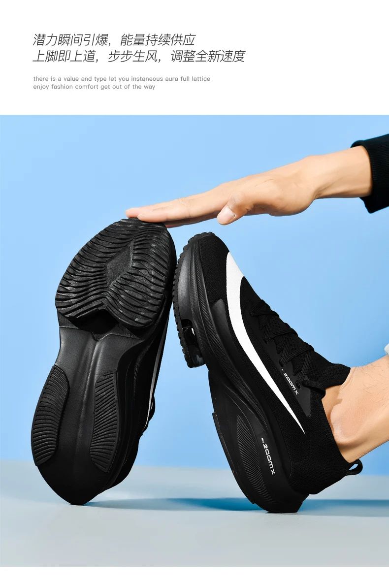 Men Running Shoes Jogging Sneakers Trainer Race Cushioning Outdoor Luxury shoes Mesh Off-road Shoes Breathable Couple Non-Slip