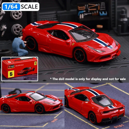 Bburago 1:64 Porsche 911 Gt2 Lamborghini Ferrari SP3 812 1959 Cadillac Miniature Alloy Diecast Car Model Collection Toy Gifts