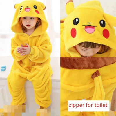 TAKARA TOMY Pokemon Jigglypuff Pikachu Gengar Snorlax Onesie Kigurumi Kids Cosplay Bulbasaur Halloween Pijama Anime Pajamas