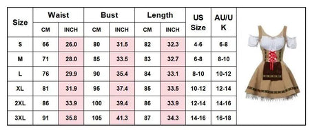 Oktoberfest Costume for Women German Bavarian Traditional Dirndl Dress Octoberfest Festivals Beer Girl Costume