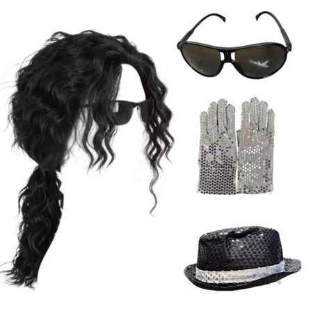 80s 90s Hip Hop Michael Jackson 5 Costume Boys Superstar Singer Outfit Halloween Carnival Stage Dance Cosplay Party Wear