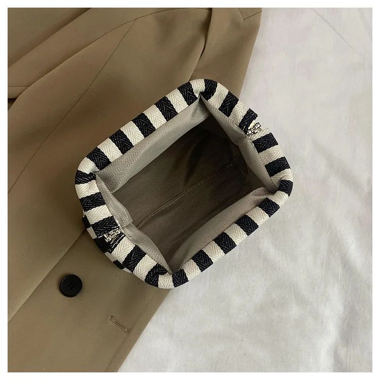 Casual Colorblock Bag Ladies Ruched Cloud Purse Summer Woven Crochet Purses for Women Beach Clutch Handbags 2025 Dumpling Hobo