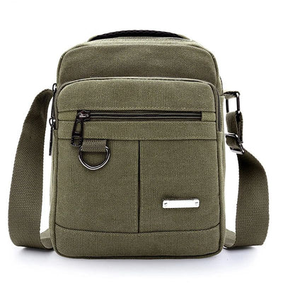 Canvas Shoulder Bag Men's New Korean Style Canvas Messenger Bag Outdoor Leisure Travel Portable Shoulder Bag Purse Handbag