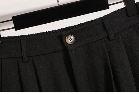 Plus Size Pants Woman 2025 Autumn Winter New Arrival High Waist Suit Pants High Quality Korean Style Straight Trousers