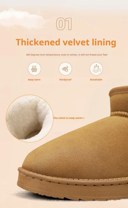 Mens Shoes Classic Top Quality Suede Leather Ankle Boots 2025 Winter Snow Boots for Men New Fashion Australia Boots 36-45