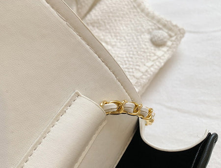 New Fashion Women's Shoulder Bag Simple Chain Texture Small Square Bag Light Luxury Party Crossbody Bag Purses and Handbags