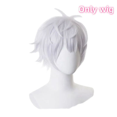 Gojo Satoru Cosplay Costumes pour hommes, Anime  iforme de lycée, Perruque trempée, Costume d'Halloween, Vêtements pour adultes