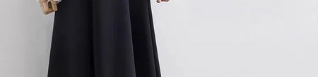 Plus Size High-waisted Slimming Black Draped Skirt Medium-length Umbrella Skirt For Women Thinning A- line Body Shaper