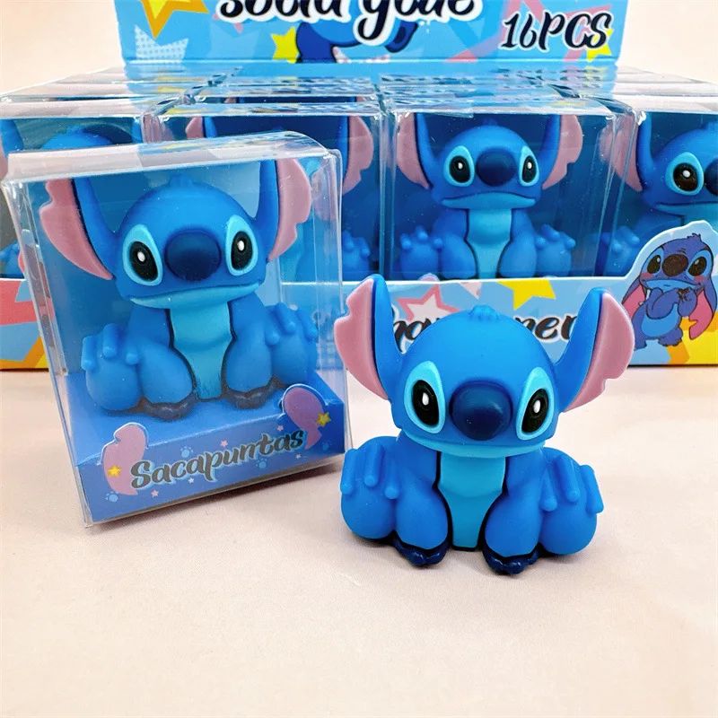 Disney Stitch Pencil Sharpeners MINISO Anime Cartoon Cute Students School Stationery Supplies Fashion Girl&Child Holiday Gifts