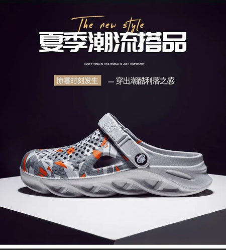 Flat Sandals Men Shoes EVA Slippers Garden Platform Sandals Man Summer Sandals New Male Sneakers Outdoor Home Clogs