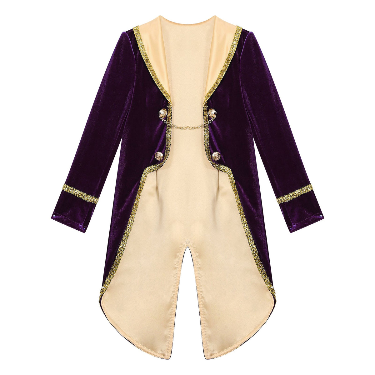 Boys Girls Prince Tuxedo Jacket Turn-Down Collar Coat Halloween Masquerade Theme Party Cosplay Costume Birthday Party Tailcoat
