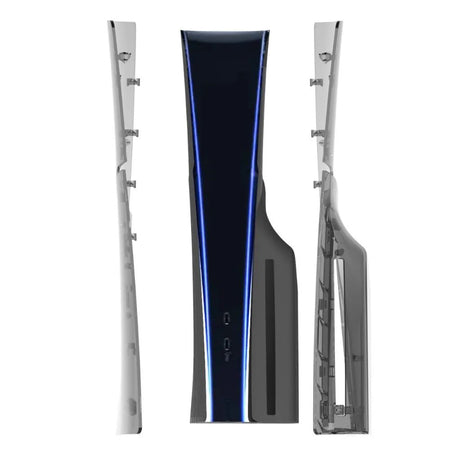 Yoteen Transparent Case for PS5 Slim Replacement Shell DIY Faceplate Clear Blue for PS5 Slim Disc & Digital Edition
