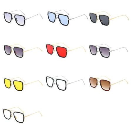 High Quality Iron Man Tony Stark Fishing Sunglasses Square Outdoor Sport Fishing Glasses Men Spider Eyewear Sports Sun Glasses