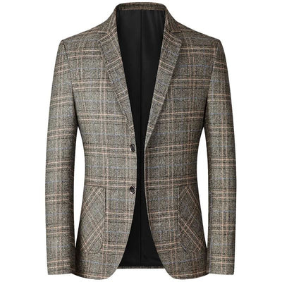 Black Men V-neck Single-breasted Suit Jacket, Fashion Slim Dress Coats, Blue Gray Yellow Blazers, Male Casual Tops Asian Size