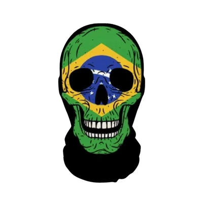 Halloween Skeleton Mesh Hood Mask | Elastic Breathable | Scary Party Cosplay Face Cover