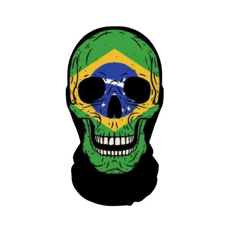 Halloween Skeleton Mesh Hood Mask | Elastic Breathable | Scary Party Cosplay Face Cover