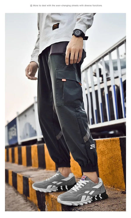 Brand Trend Size 46 47 48 Men's Wear-resistant Cushioning Thick-soled Fitness Sneakers Outdoor Breathable Running Shoes for Men