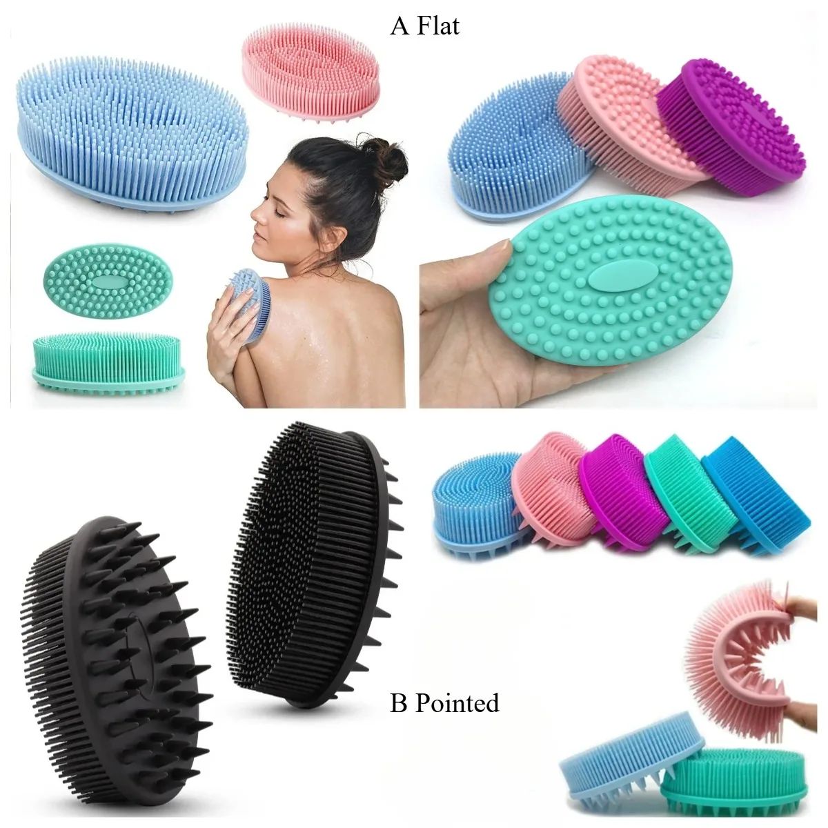 Silicone Body Brush Baby Shower Body Wash Sponge Dry Massage Bath Towel for BodyBas Body Wash Scrubber Brush Bath Back Scrubber