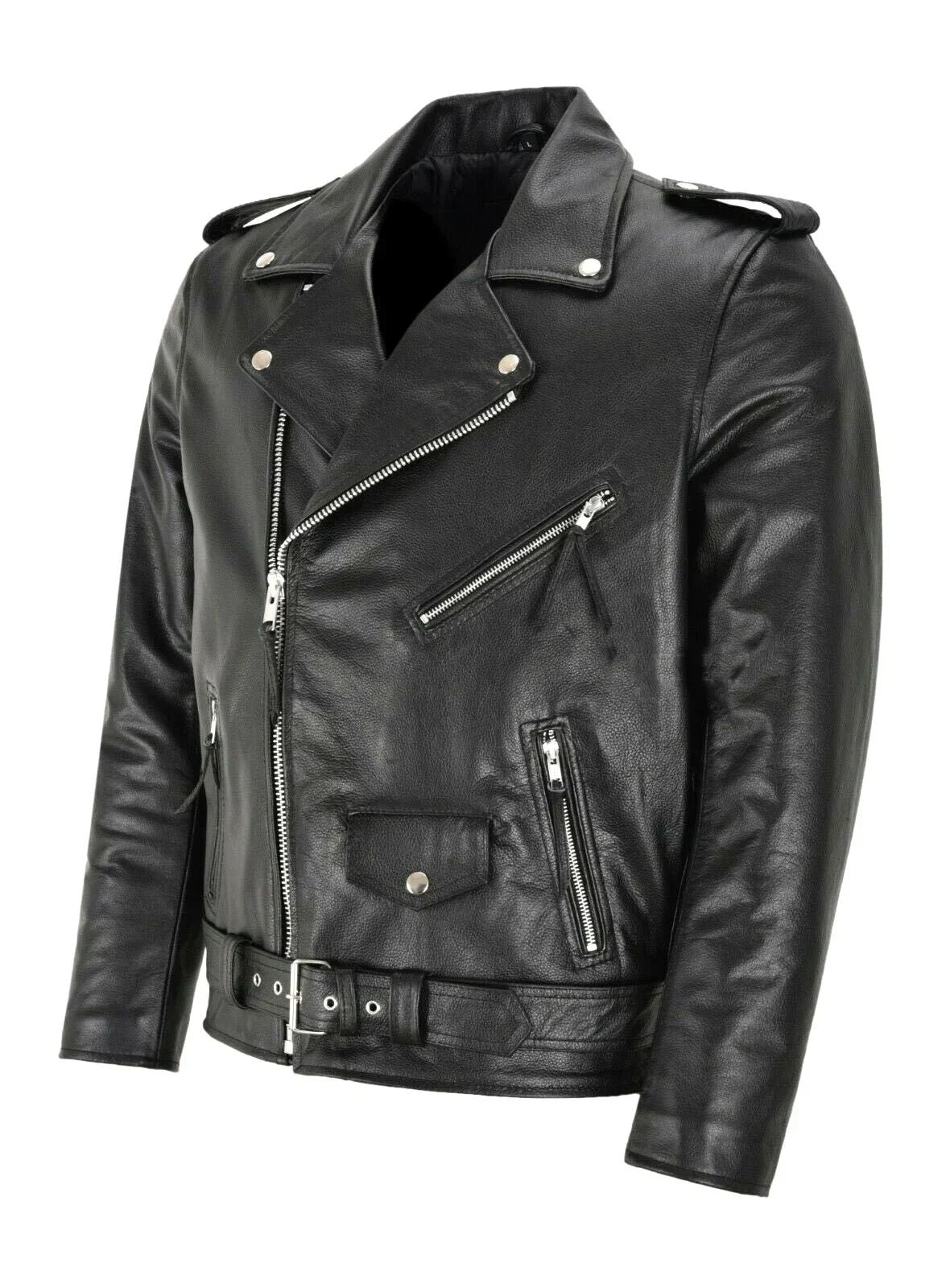 Men PU Leather Jacket Motorcycle Fashion Slim Fit Leather Coat Male Solid Turn-Down Collar Motorcycle Outwear Streetwear 4XL