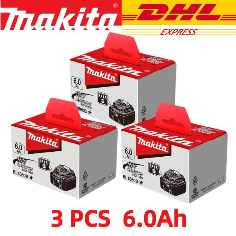Original genuine Makita 6Ah 6000mAh 18V Makita battery BL1860 BL1850B BL1850 BL1840 BL1830B makita rechargeable lithium battery
