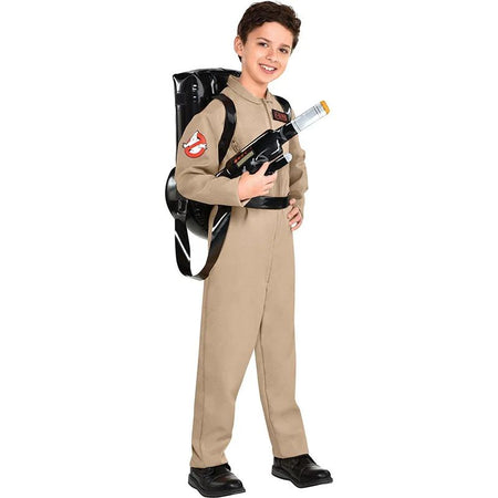 Halloween Father Ghostbusters Costumes Themed Cosplay Halloween Uniform Jumpsuit with Bag Ideal Adults Full Set Dress Up