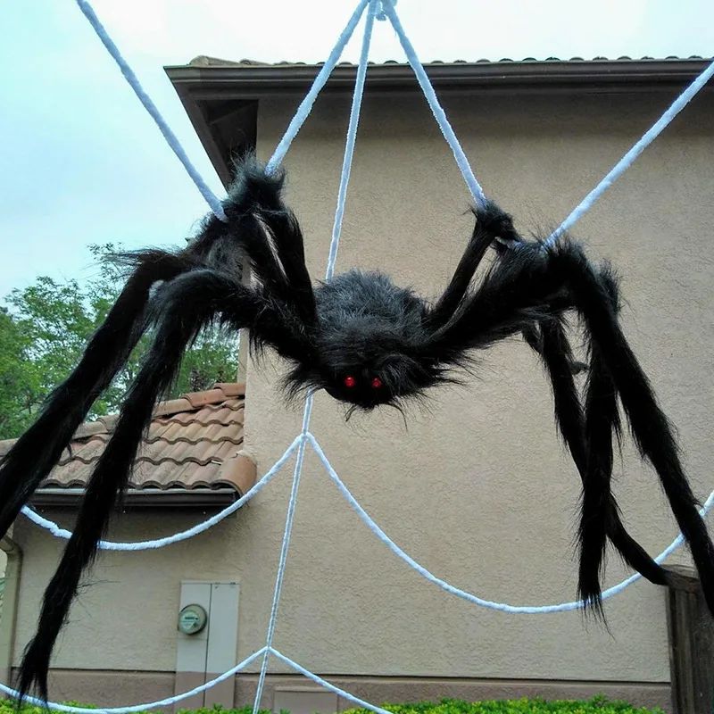 Halloween Spider Decoration Realistic Super Plush Spider Scary Indoor Home Scream Party Outdoor Garden Yard Decoration Supplies