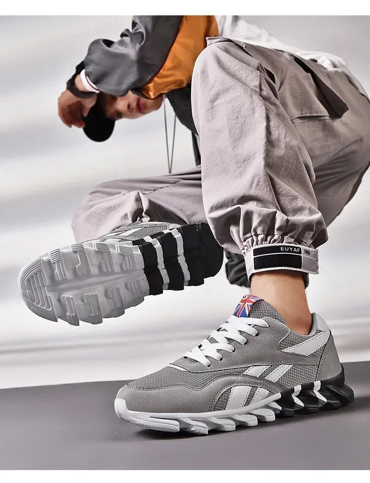 Brand Trend Size 46 47 48 Men's Wear-resistant Cushioning Thick-soled Fitness Sneakers Outdoor Breathable Running Shoes for Men