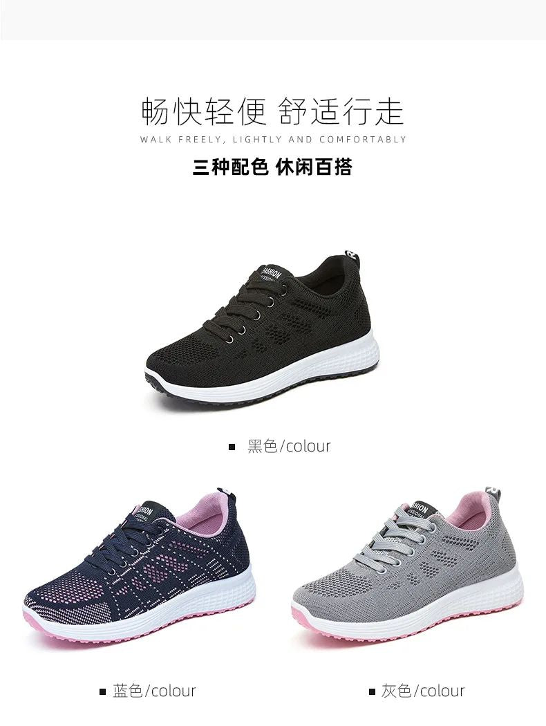 2025 Spring New Women's sneakers Soft soled Breathable flat Casual Shoes Trendy Sports Shoes Running Driving Shoes for women