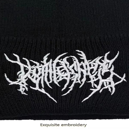 Warm Women Men Winter Beanies Hats Gothic Street Punk Knitted Bonnet Caps 100% Cotton Fashion Keep Warm Skullies Beanies Hats