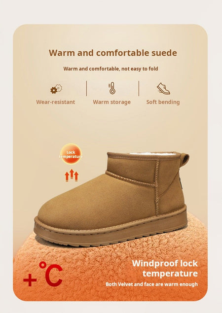 Mens Shoes Classic Top Quality Suede Leather Ankle Boots 2025 Winter Snow Boots for Men New Fashion Australia Boots 36-45