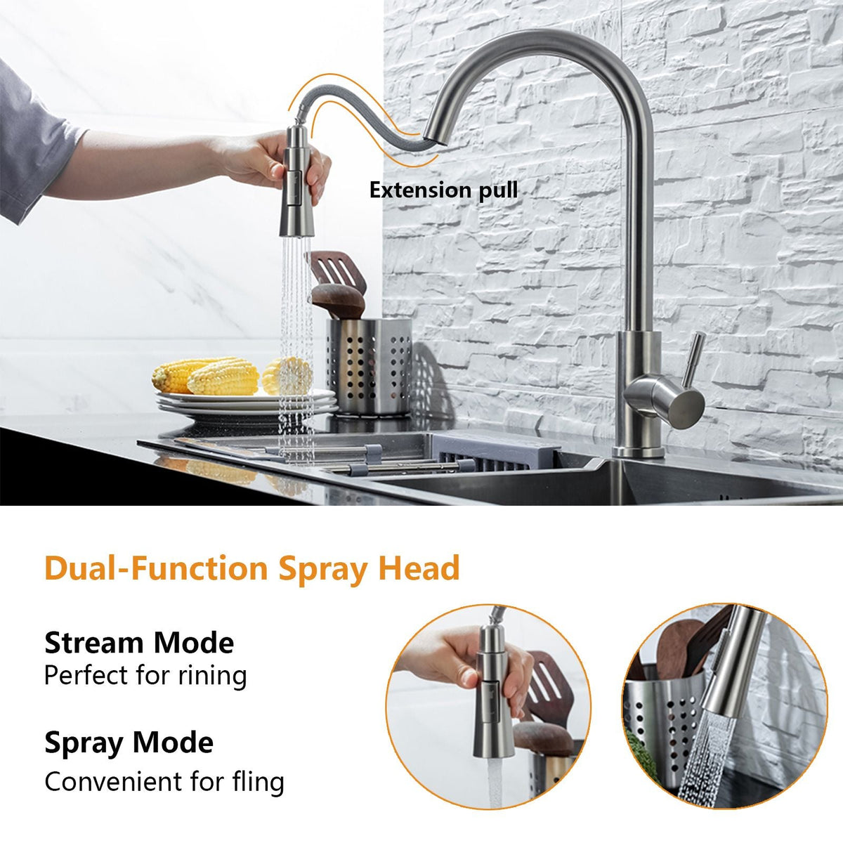 Pull Out Sensor Black Kitchen Faucet Sensitive Touch Control Faucet Mixer For Kitchen Touch Sensor Kitchen Mixer Tap