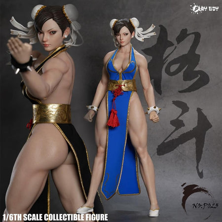 1/6 Scale Chun Li Action Figure P023 - Fighting Goddess with Movable Eyes 12'' Female Soldier Body Model Toy in Stock